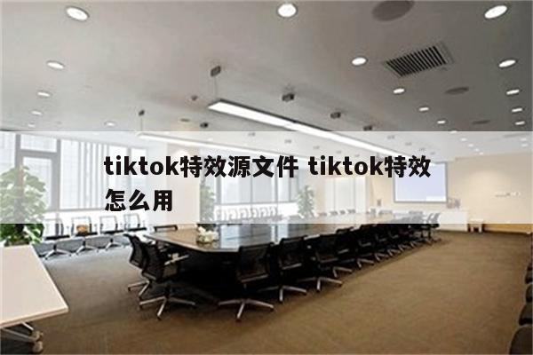 tiktok特效源文件 tiktok特效怎么用