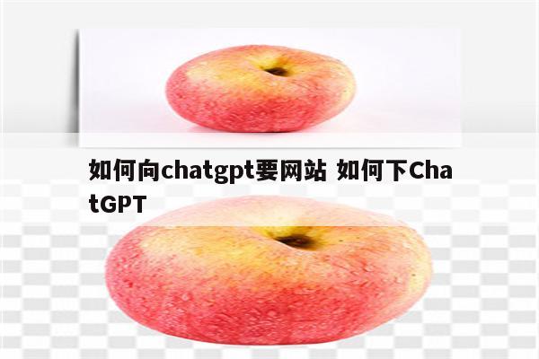 如何向chatgpt要网站 如何下ChatGPT