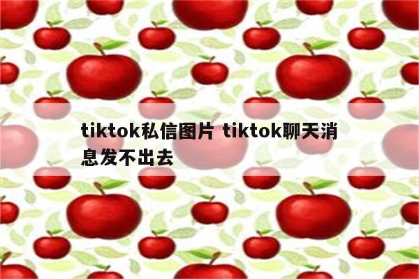 tiktok私信图片 tiktok聊天消息发不出去