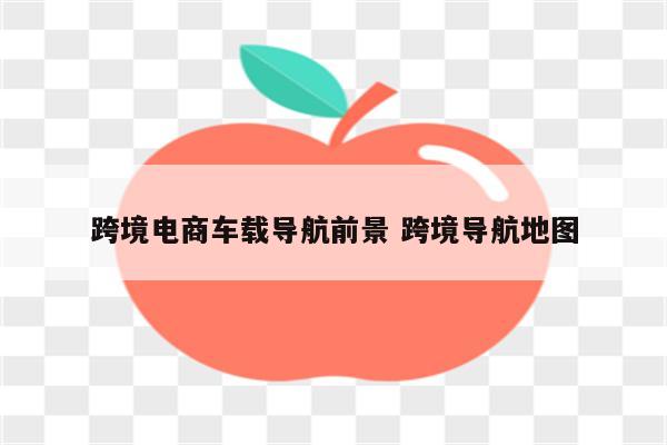 跨境电商车载导航前景 跨境导航地图