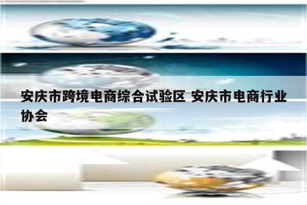安庆市跨境电商综合试验区 安庆市电商行业协会