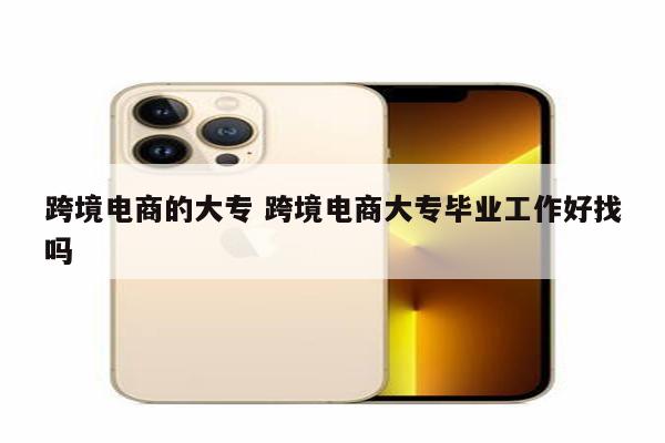 跨境电商的大专 跨境电商大专毕业工作好找吗