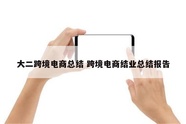 大二跨境电商总结 跨境电商结业总结报告
