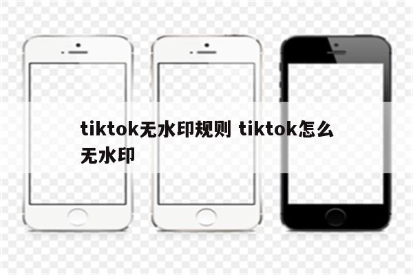 tiktok无水印规则 tiktok怎么无水印