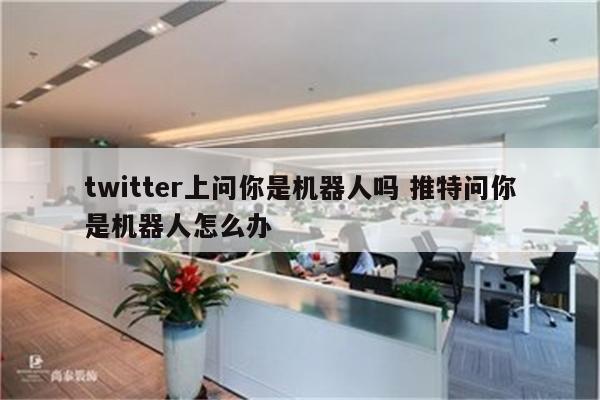 twitter上问你是机器人吗 推特问你是机器人怎么办
