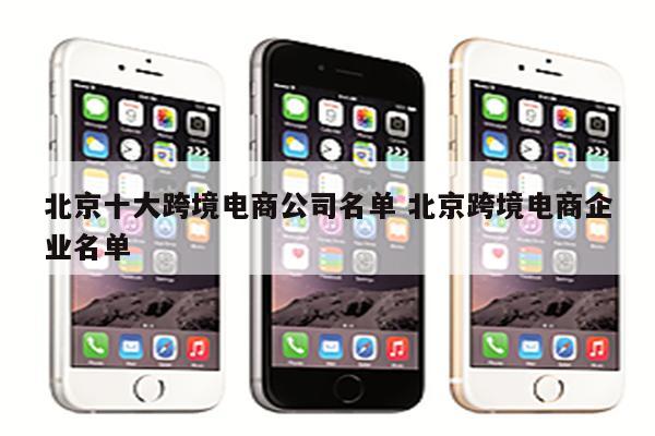 北京十大跨境电商公司名单 北京跨境电商企业名单
