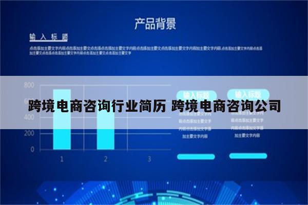 跨境电商咨询行业简历 跨境电商咨询公司