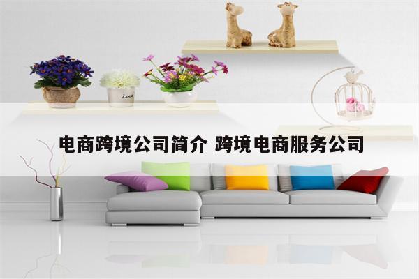 电商跨境公司简介 跨境电商服务公司