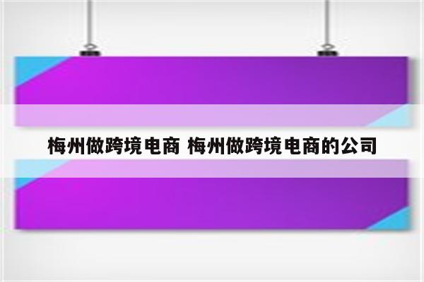 梅州做跨境电商 梅州做跨境电商的公司