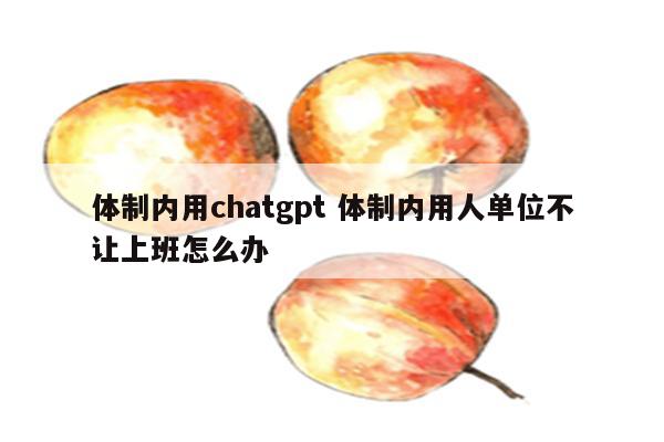 体制内用chatgpt 体制内用人单位不让上班怎么办