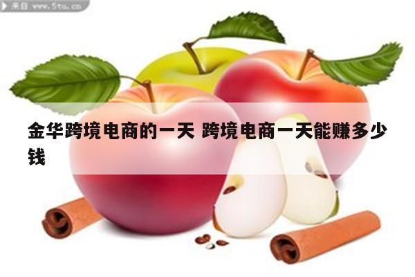 金华跨境电商的一天 跨境电商一天能赚多少钱