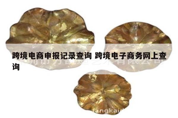 跨境电商申报记录查询 跨境电子商务网上查询