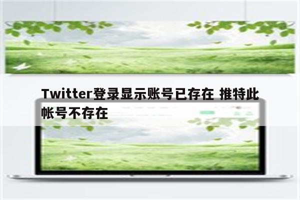 Twitter登录显示账号已存在 推特此帐号不存在