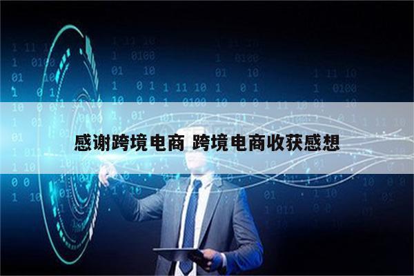 感谢跨境电商 跨境电商收获感想