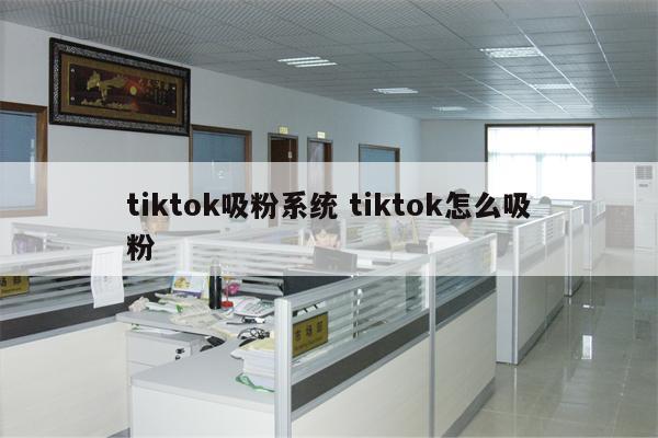 tiktok吸粉系统 tiktok怎么吸粉