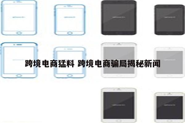 跨境电商猛料 跨境电商骗局揭秘新闻