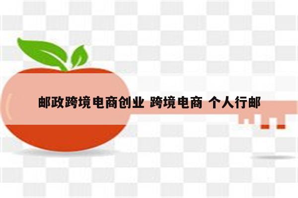 邮政跨境电商创业 跨境电商 个人行邮