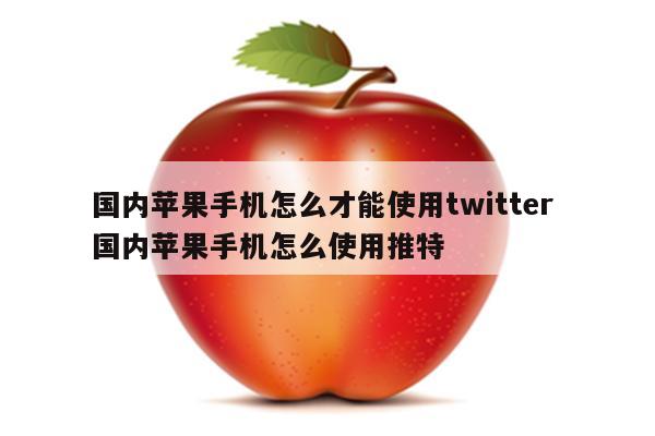 国内苹果手机怎么才能使用twitter 国内苹果手机怎么使用推特
