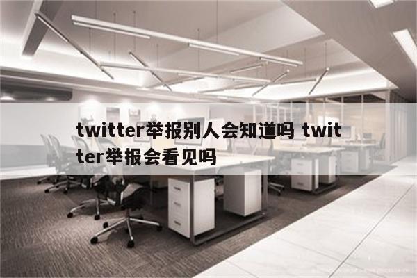 twitter举报别人会知道吗 twitter举报会看见吗