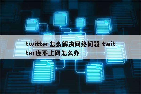 twitter怎么解决网络问题 twitter连不上网怎么办