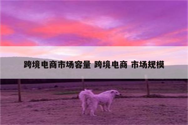 跨境电商市场容量 跨境电商 市场规模