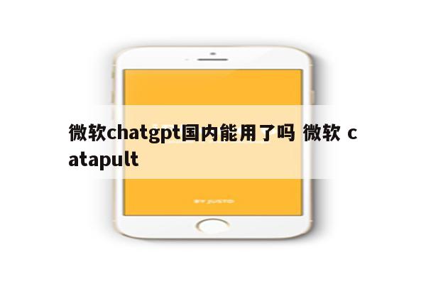 微软chatgpt国内能用了吗 微软 catapult
