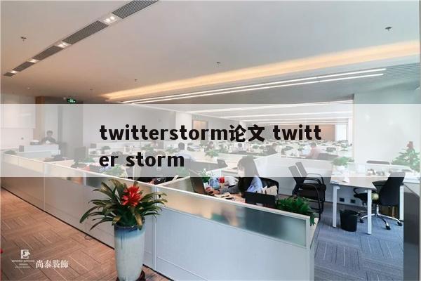 twitterstorm论文 twitter storm