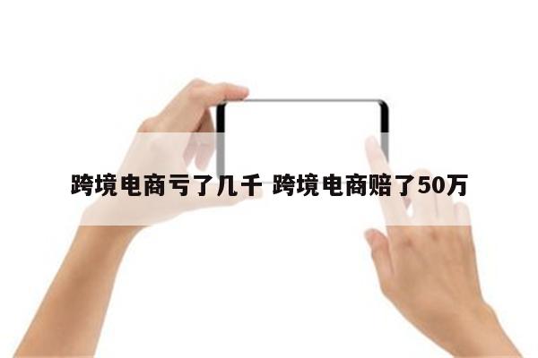 跨境电商亏了几千 跨境电商赔了50万