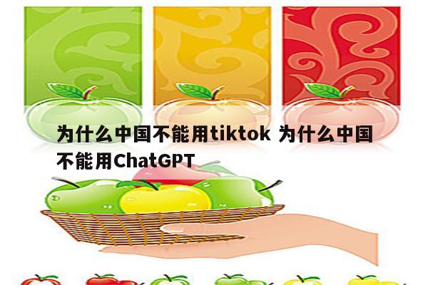 为什么中国不能用tiktok 为什么中国不能用ChatGPT