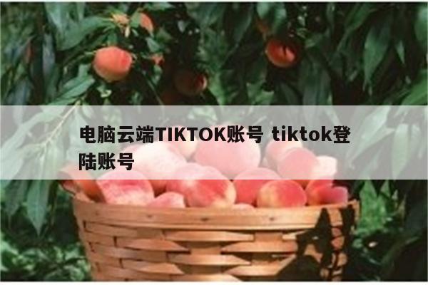 电脑云端TIKTOK账号 tiktok登陆账号