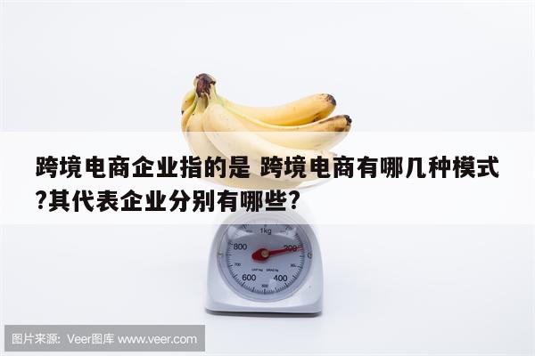 跨境电商企业指的是 跨境电商有哪几种模式?其代表企业分别有哪些?