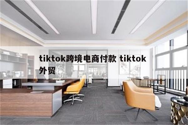 tiktok跨境电商付款 tiktok 外贸