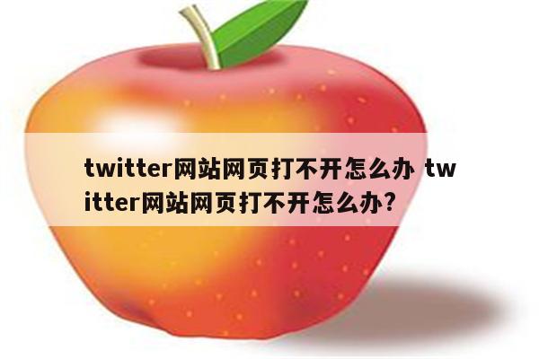 twitter网站网页打不开怎么办 twitter网站网页打不开怎么办?