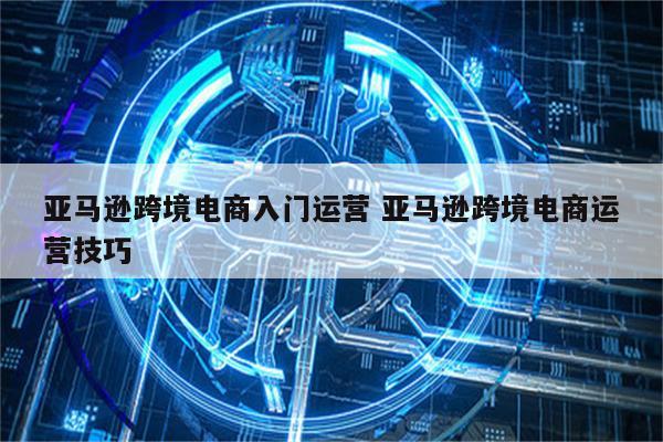 亚马逊跨境电商入门运营 亚马逊跨境电商运营技巧