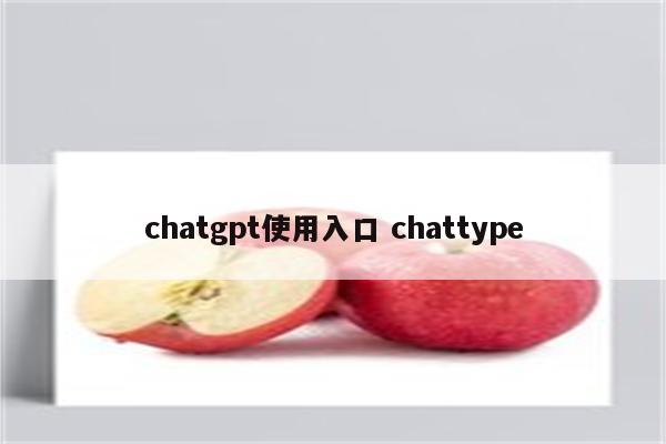 chatgpt使用入口 chattype