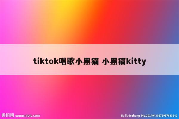 tiktok唱歌小黑猫 小黑猫kitty