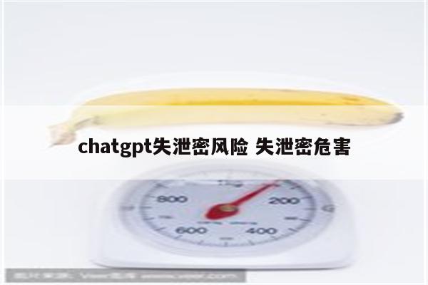 chatgpt失泄密风险 失泄密危害