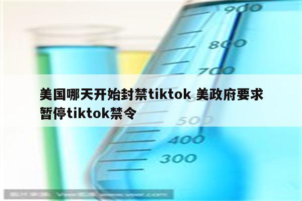 美国哪天开始封禁tiktok 美政府要求暂停tiktok禁令