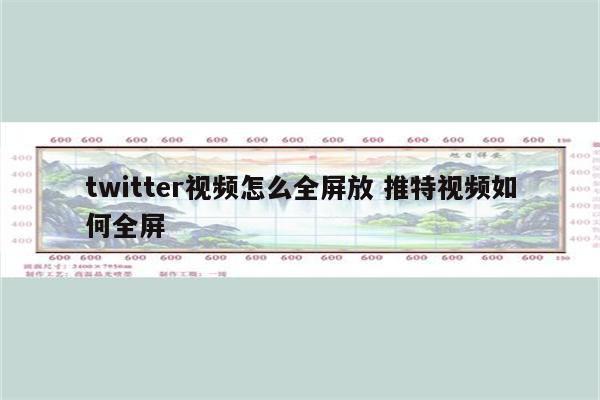 twitter视频怎么全屏放 推特视频如何全屏