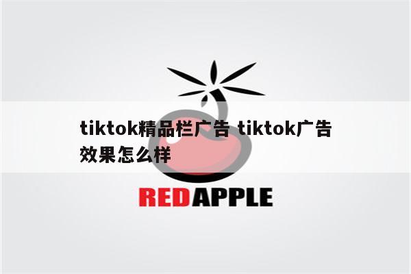 tiktok精品栏广告 tiktok广告效果怎么样
