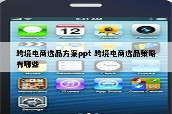 跨境电商选品方案ppt 跨境电商选品策略有哪些