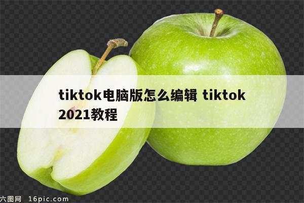 tiktok电脑版怎么编辑 tiktok2021教程