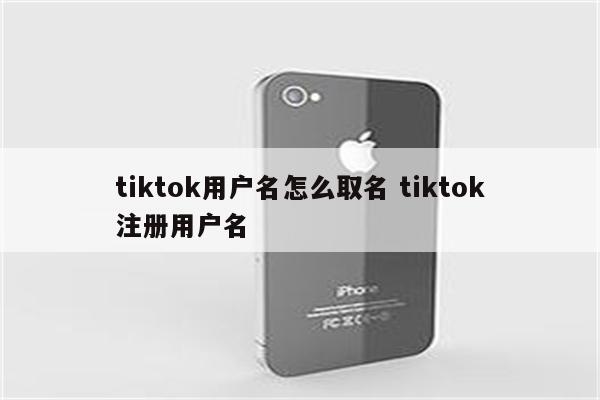 tiktok用户名怎么取名 tiktok注册用户名