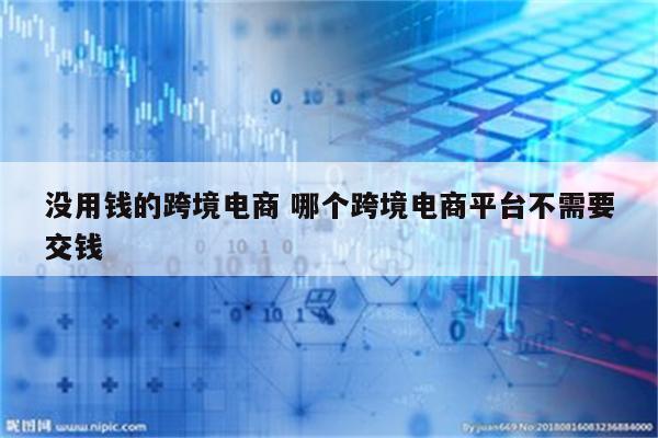 没用钱的跨境电商 哪个跨境电商平台不需要交钱