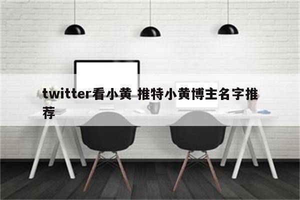 twitter看小黄 推特小黄博主名字推荐