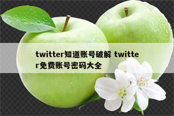 twitter知道账号破解 twitter免费账号密码大全