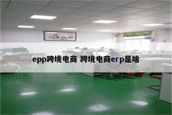 epp跨境电商 跨境电商erp是啥