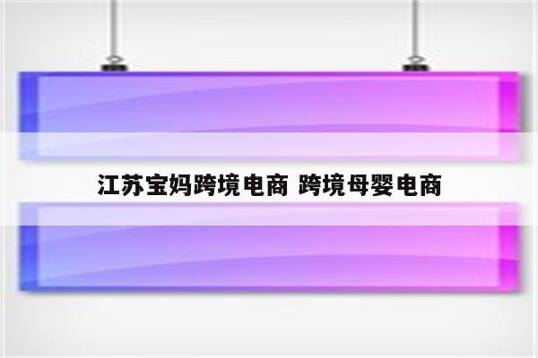 江苏宝妈跨境电商 跨境母婴电商