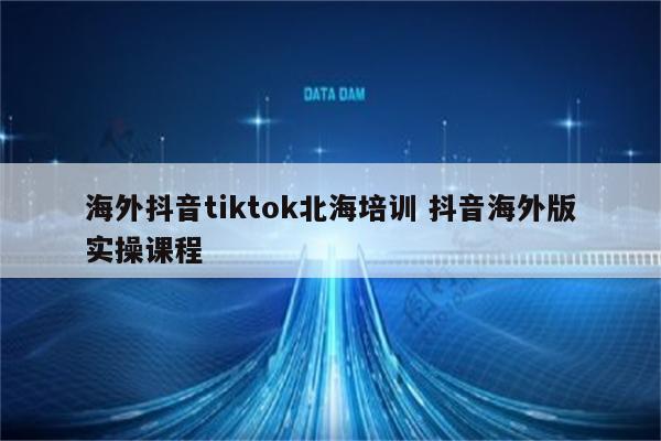海外抖音tiktok北海培训 抖音海外版实操课程