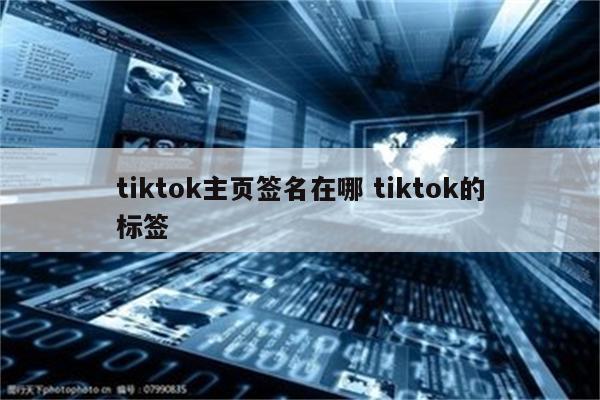 tiktok主页签名在哪 tiktok的标签